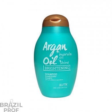 Безсульфатний шампунь Just Argan Oil & Marula Oil Brightening для пошкодженого волосся